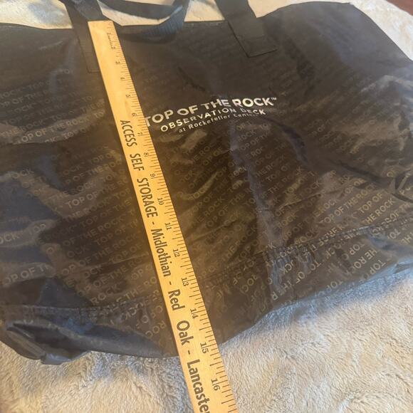 Rockefeller Center Top Of The Rock Tote Bag Large Black Souvenir New York NYC - Picture 7 of 7